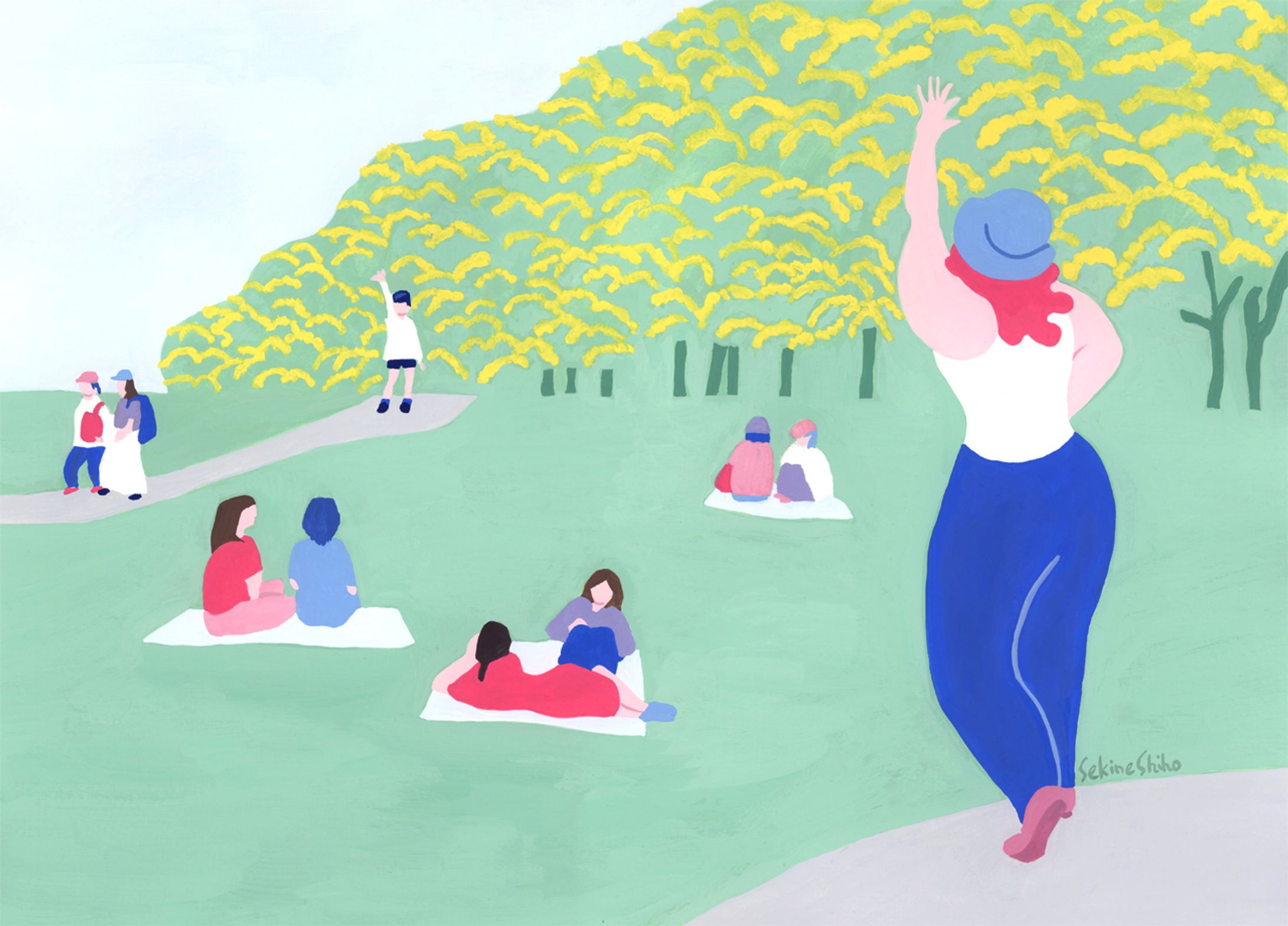 ミモザの咲く公園で / Mimosa-1