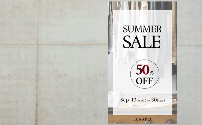 アパレルショップ セール広告（架空）