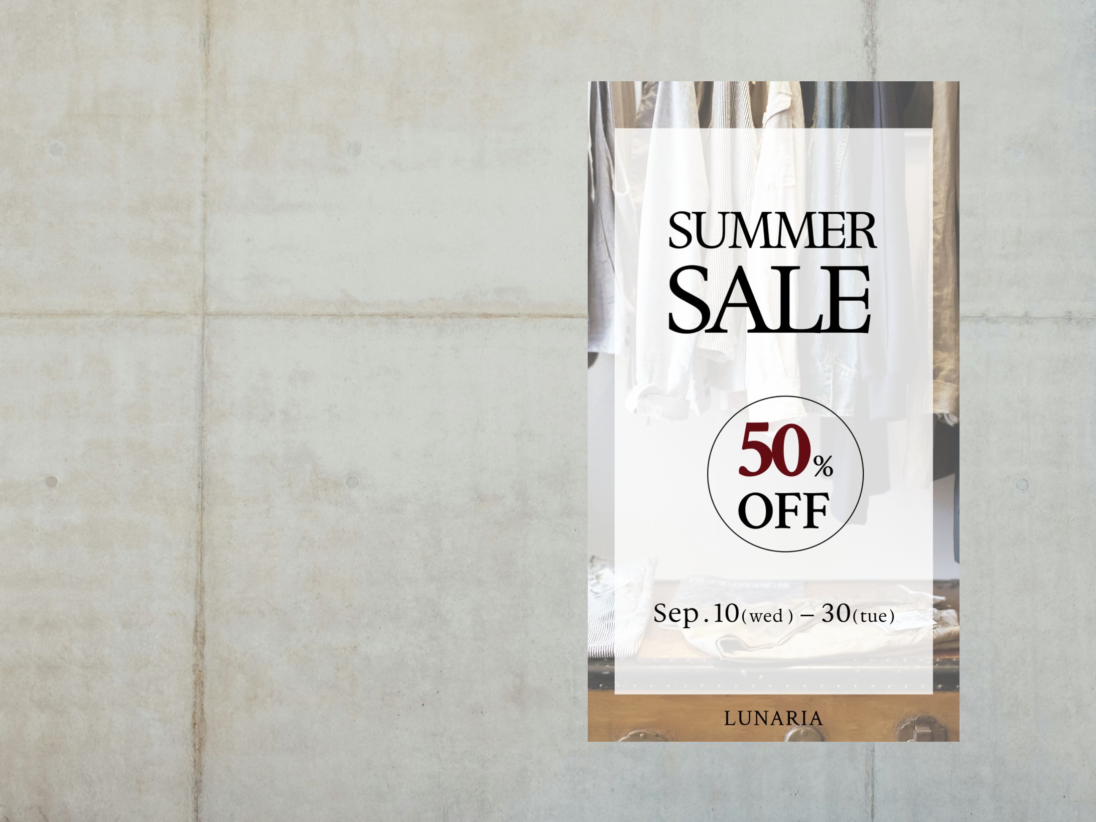 アパレルショップ セール広告（架空）-1