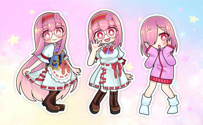 【SDイラスト/ミニキャライラスト】彩小路つばき様