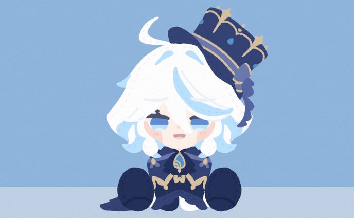 フリーナ(原神) ぬいぐるみ風イラスト
