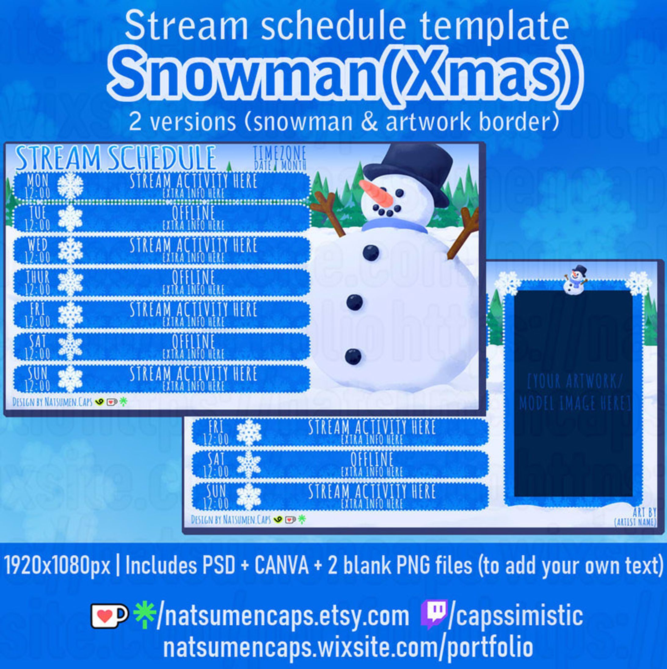 Stream schedule template-1