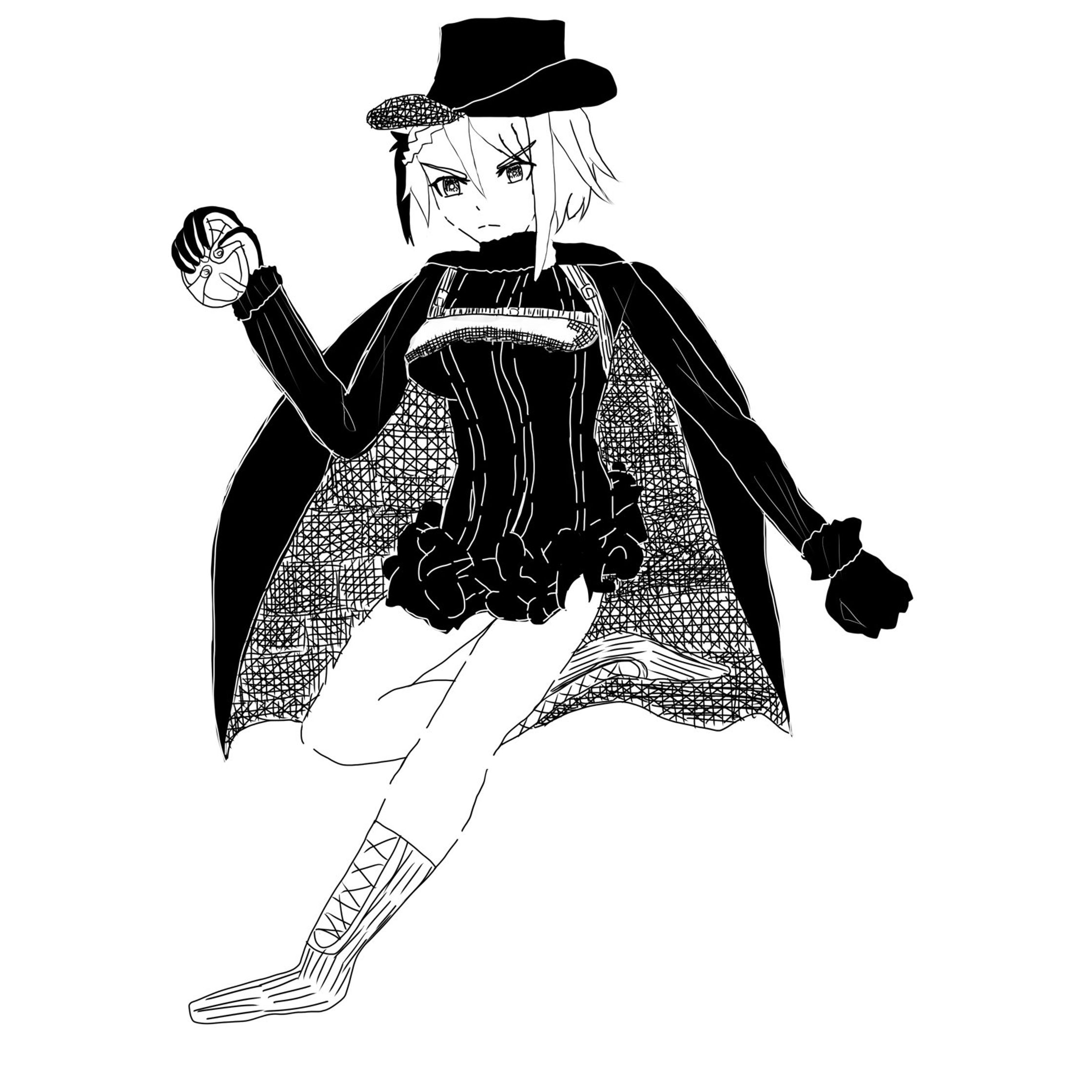 モノクロでプリンセス・プリンシパルよりアンジェ-1