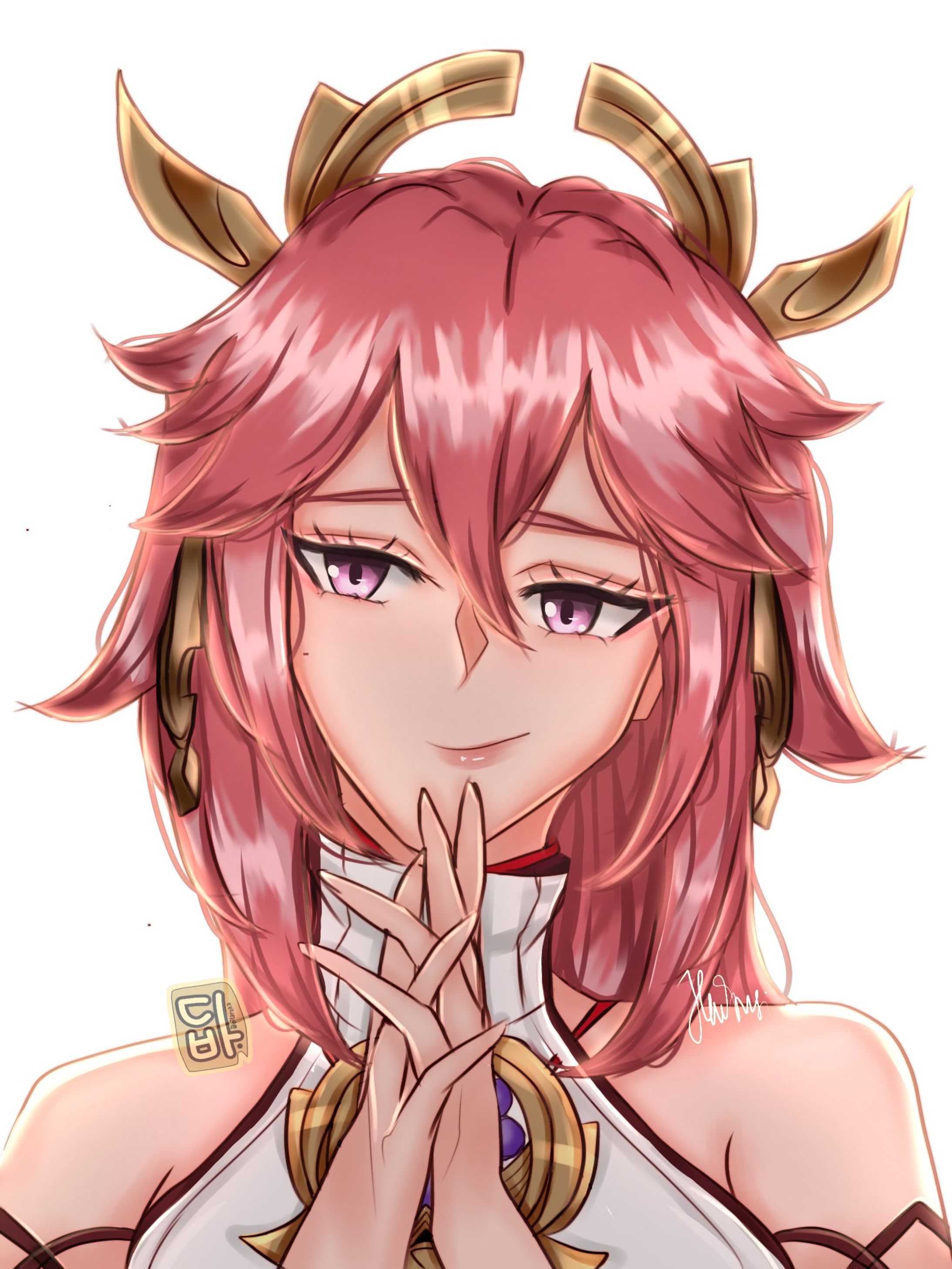 Yae miko genshin impact fanart | 2022-1