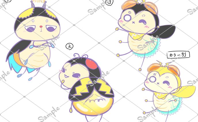 マスコットキャラ案_ご依頼(ラフ画)