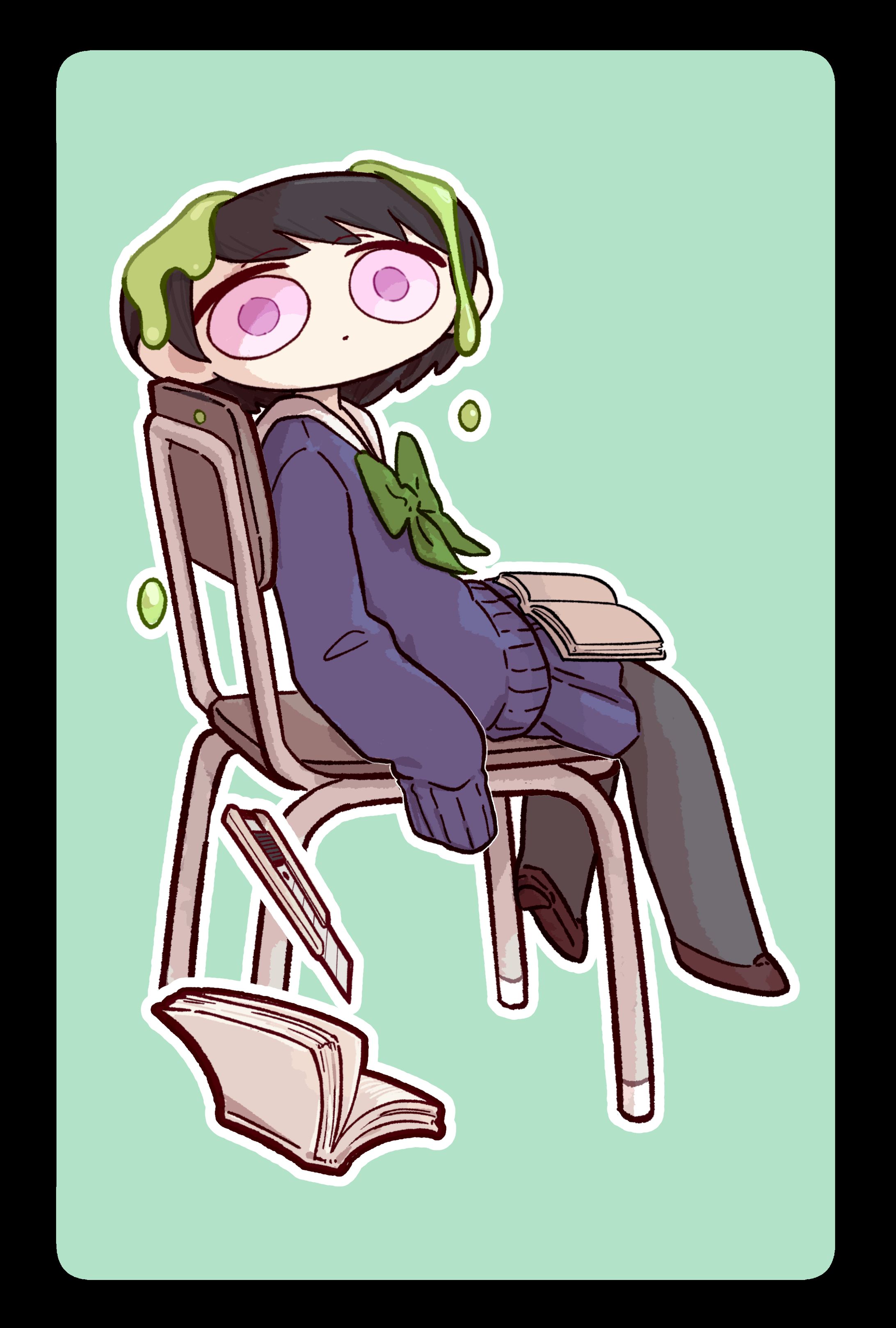 廃墟文藝部 非公式キャラクター「どうみても鬱ちゃん」イラスト-1