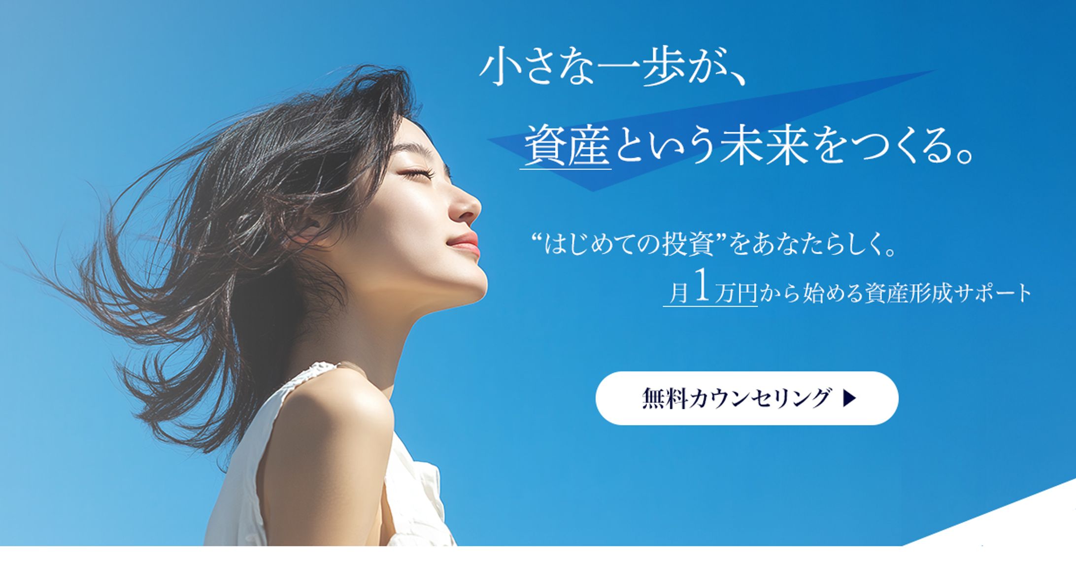 資産形成の架空バナー-1