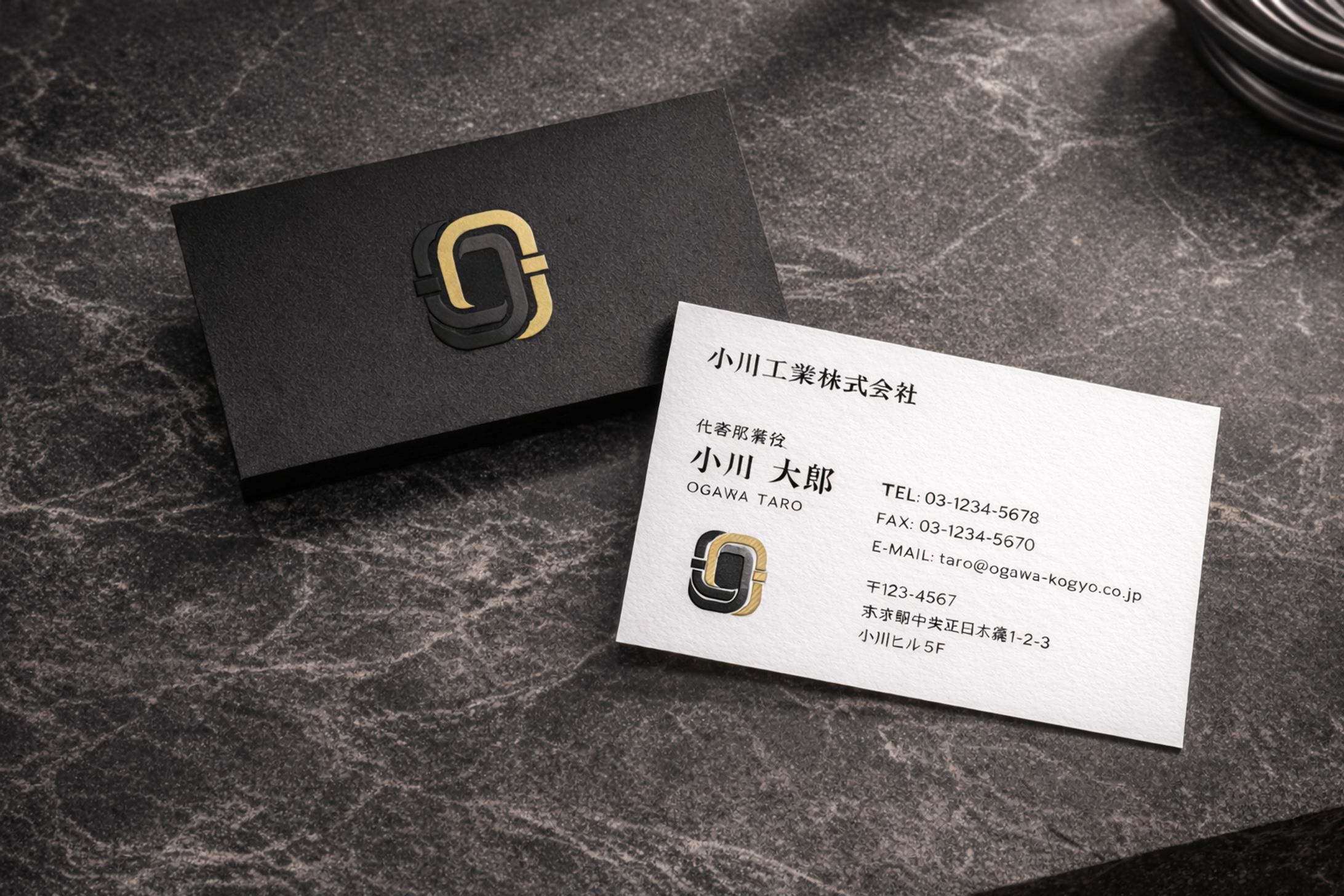 小川工業様｜建設業ロゴデザイン-1