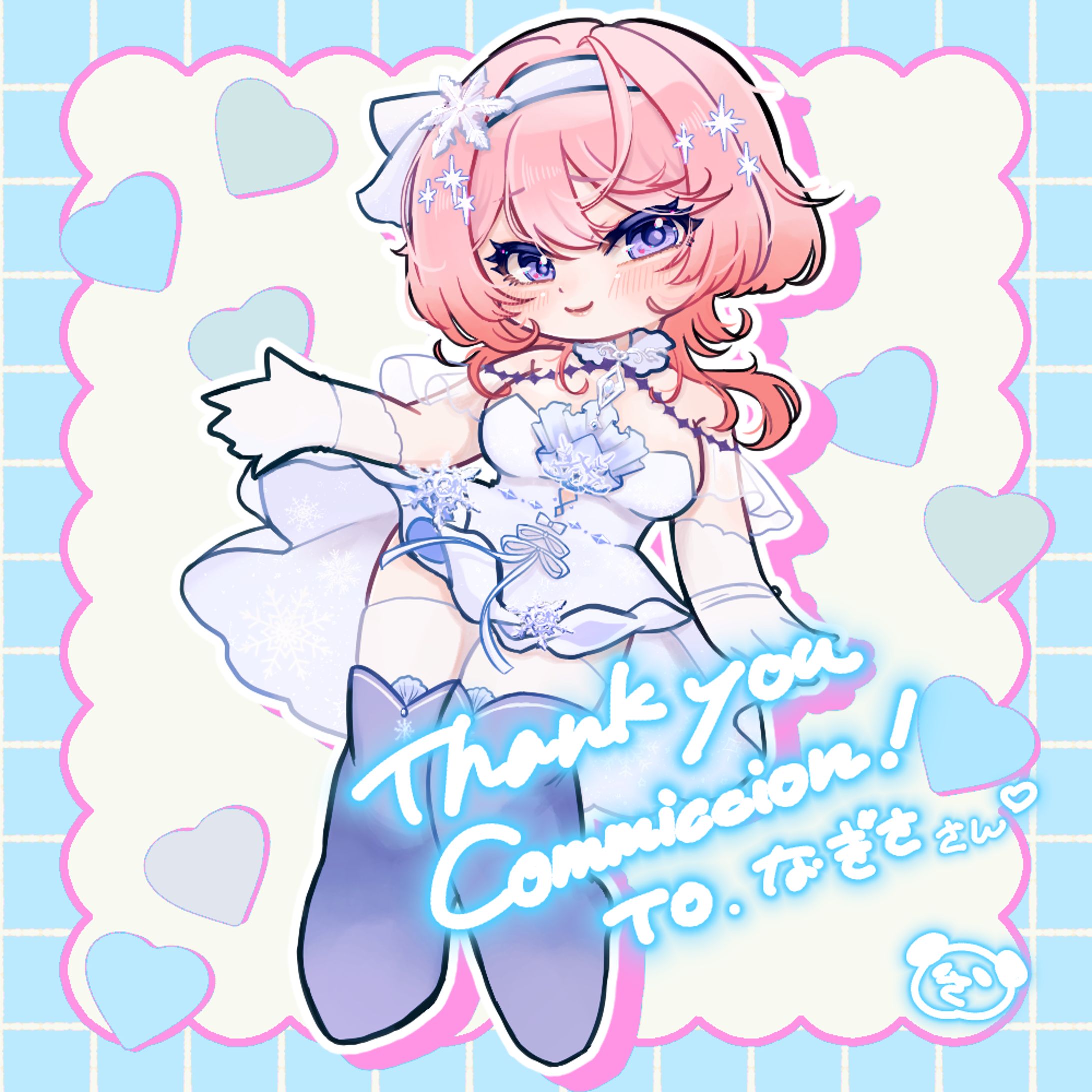 【skeb】Vtuber叶芽なぎささんデフォルメイラスト２-1