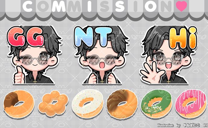 BLACK様スタンプ＆バッジ