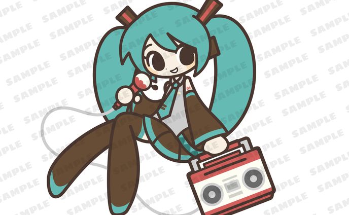 「初音ミク スリムモバイルバッテリー」イラスト