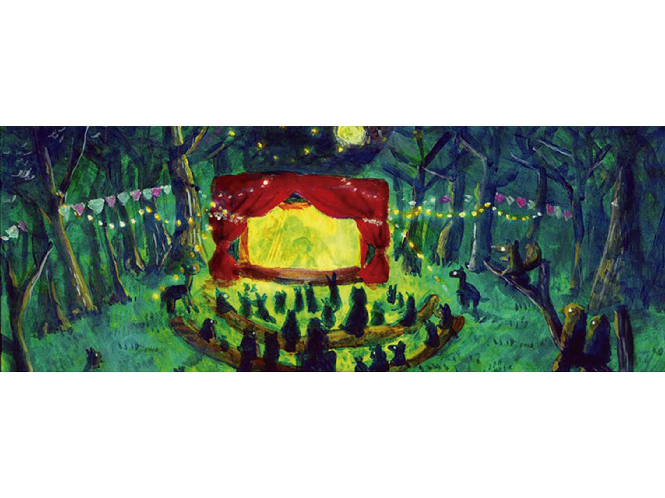 森の映画館　イラスト-1