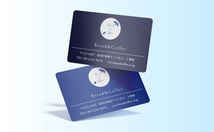 カフェ店舗の名刺を制作しました
