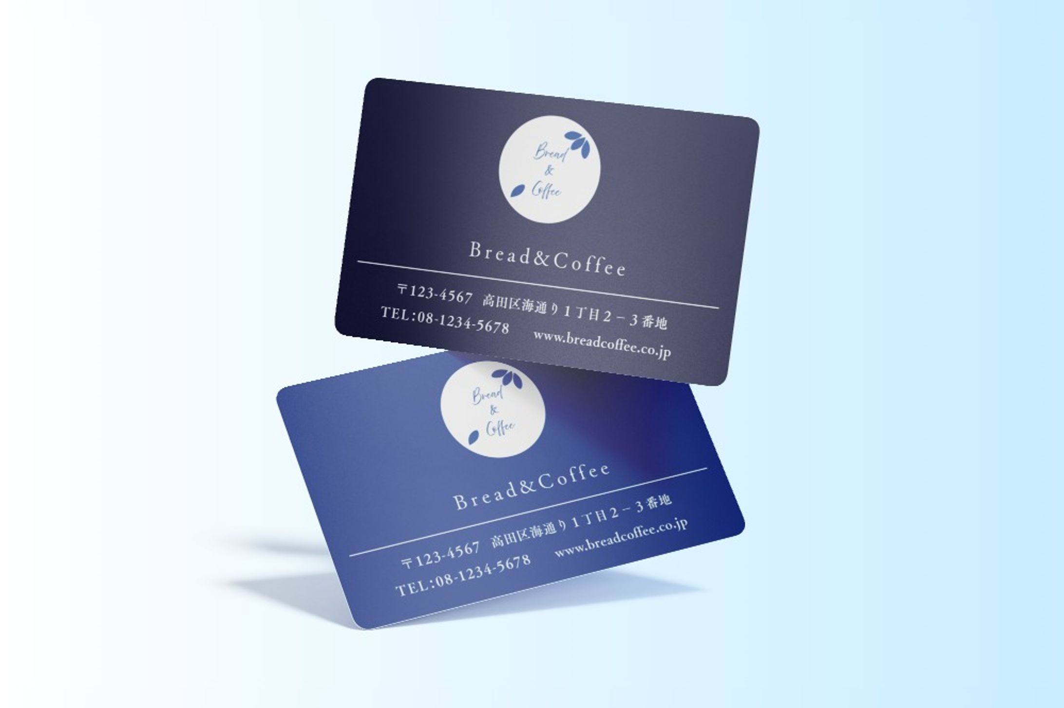 カフェ店舗の名刺を制作しました-1