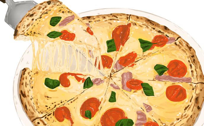 マルゲリータ　ピザ/ Margherita pizza