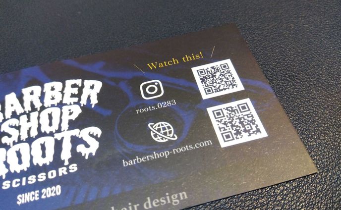 Design｜Barbershop Roots ショップカード