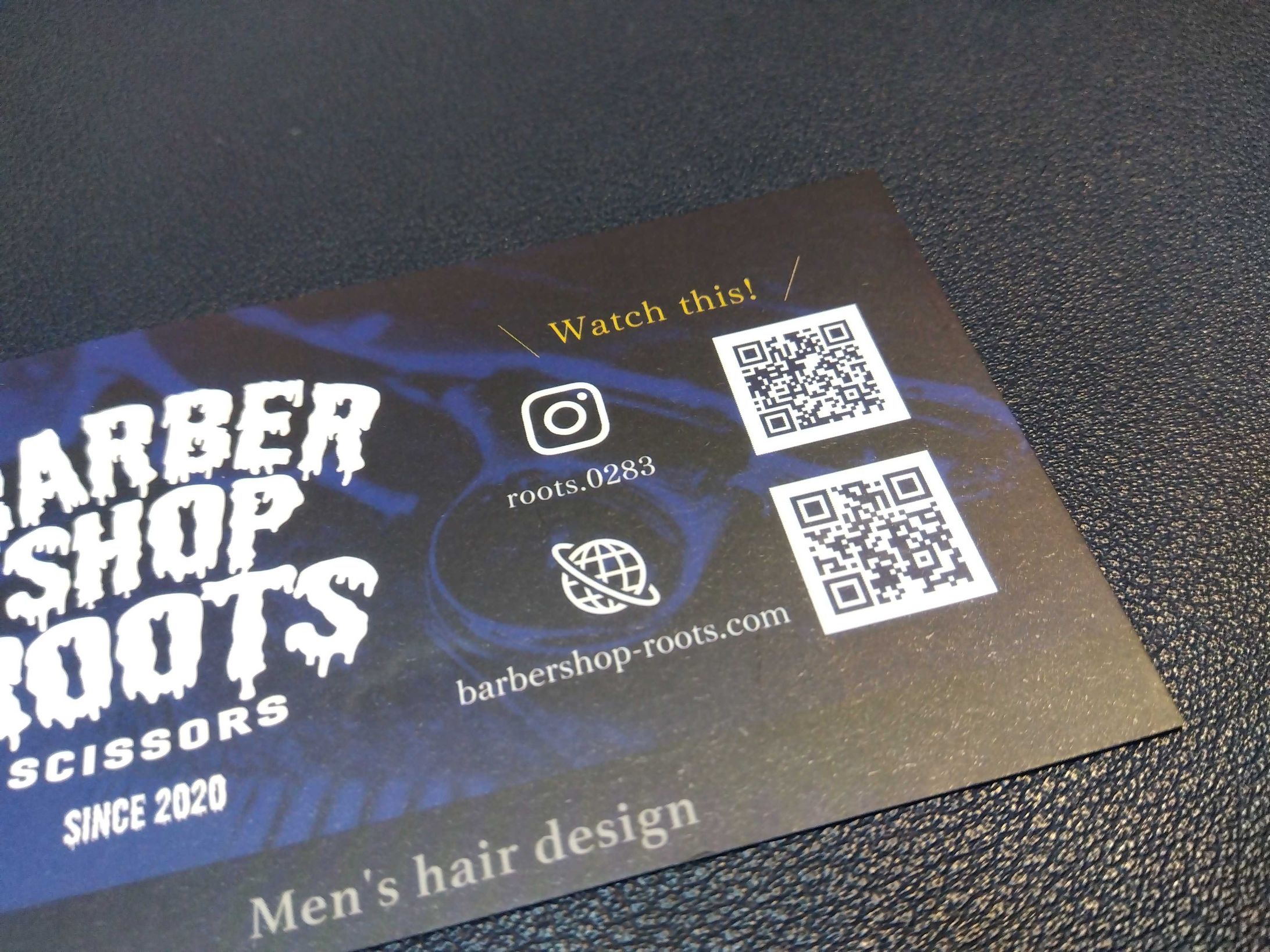 Design｜Barbershop Roots ショップカード-1