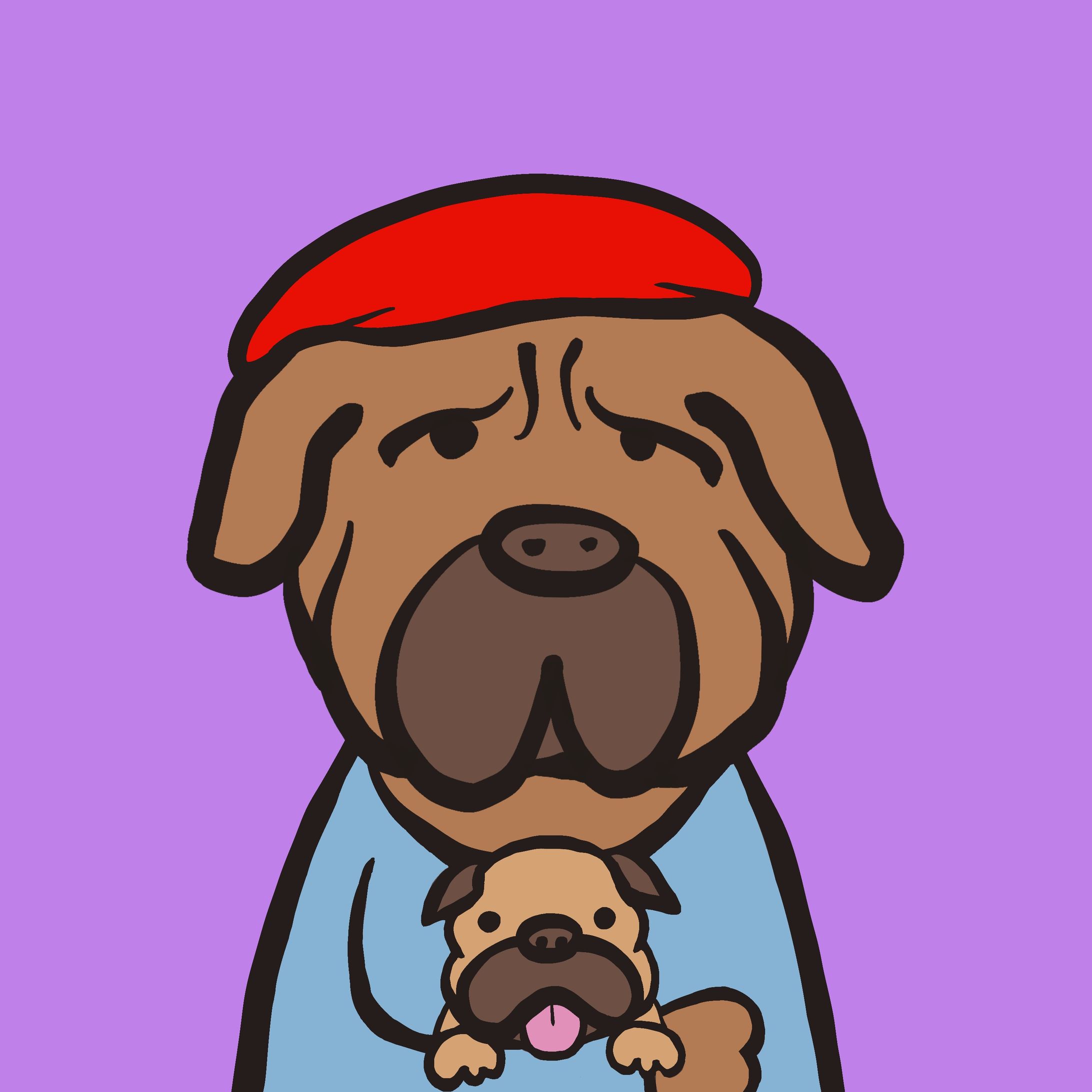 犬の親子-1