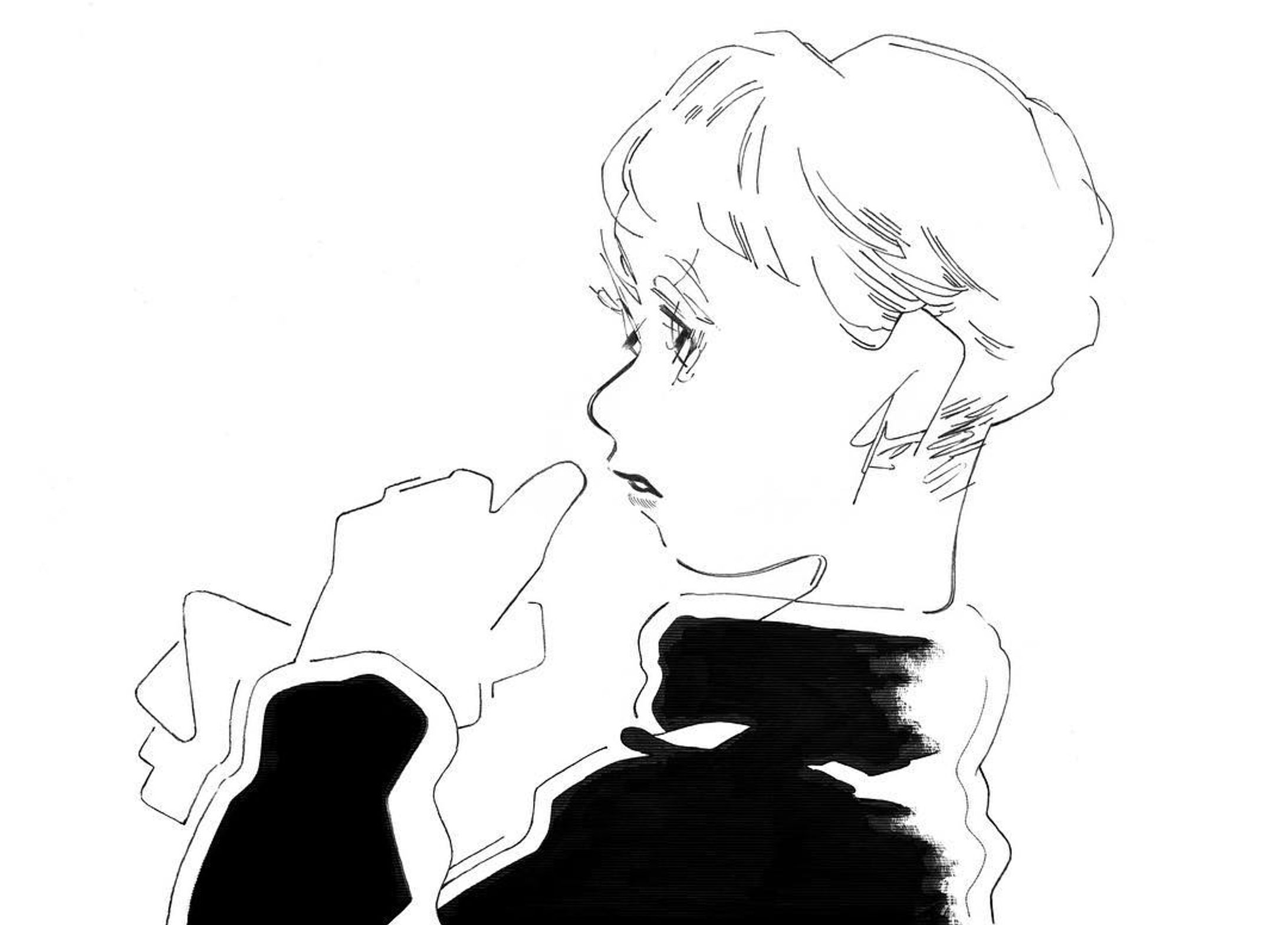 #ilustration #illustration #illustrator #illust #design #mono #monotone #pencil #girl #art #artwork #sketch-1