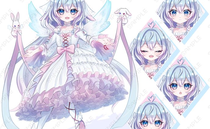 【実績】立ち絵＋表情差分5種(1種非掲載)
