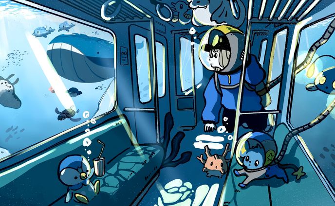diving(pokemon FANART)