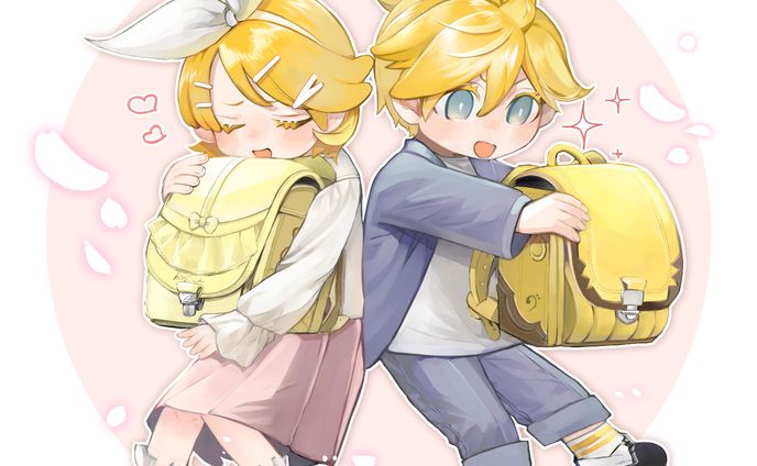 【版権】リンとレン、ランドセル