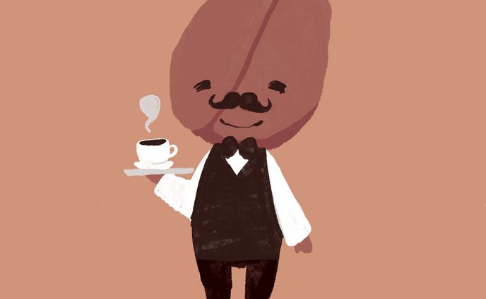 コーヒー豆のキャラクター制作