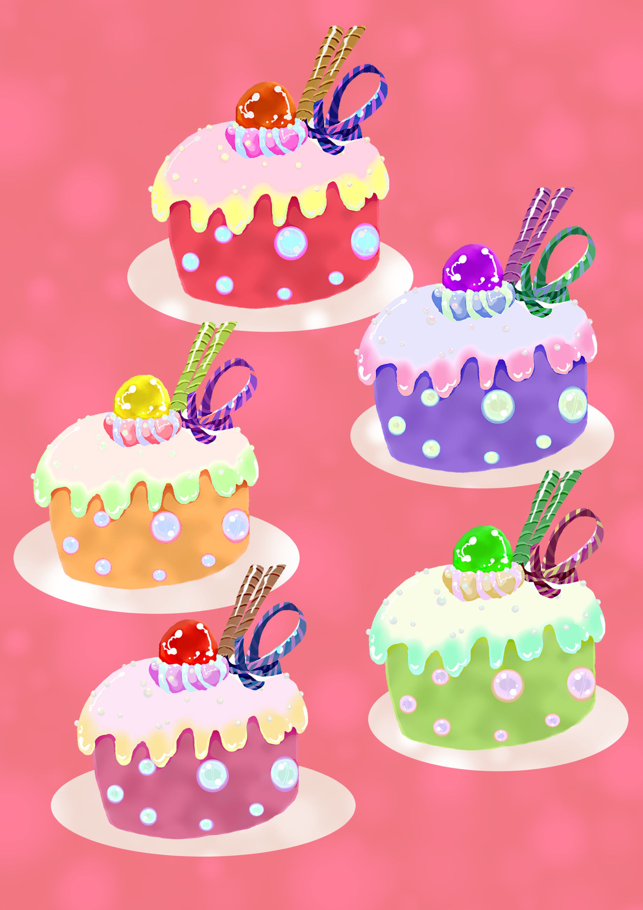 こんなのも描いてみたいシリーズ　ケーキ-1