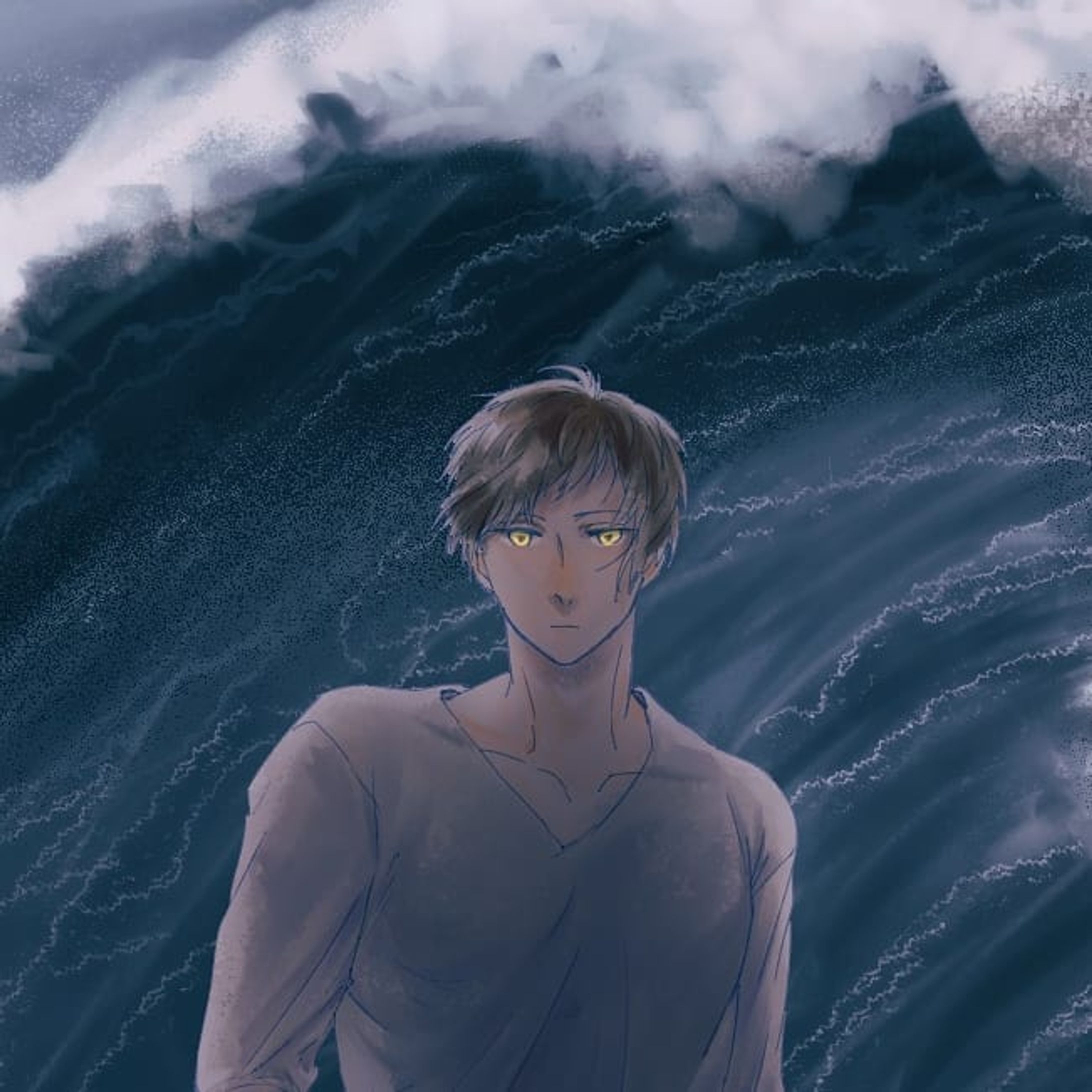 飛燕に #シーソウシーン #イラスト #illustration #海の絵 #男子 #saitousaillast #seaillustration-1