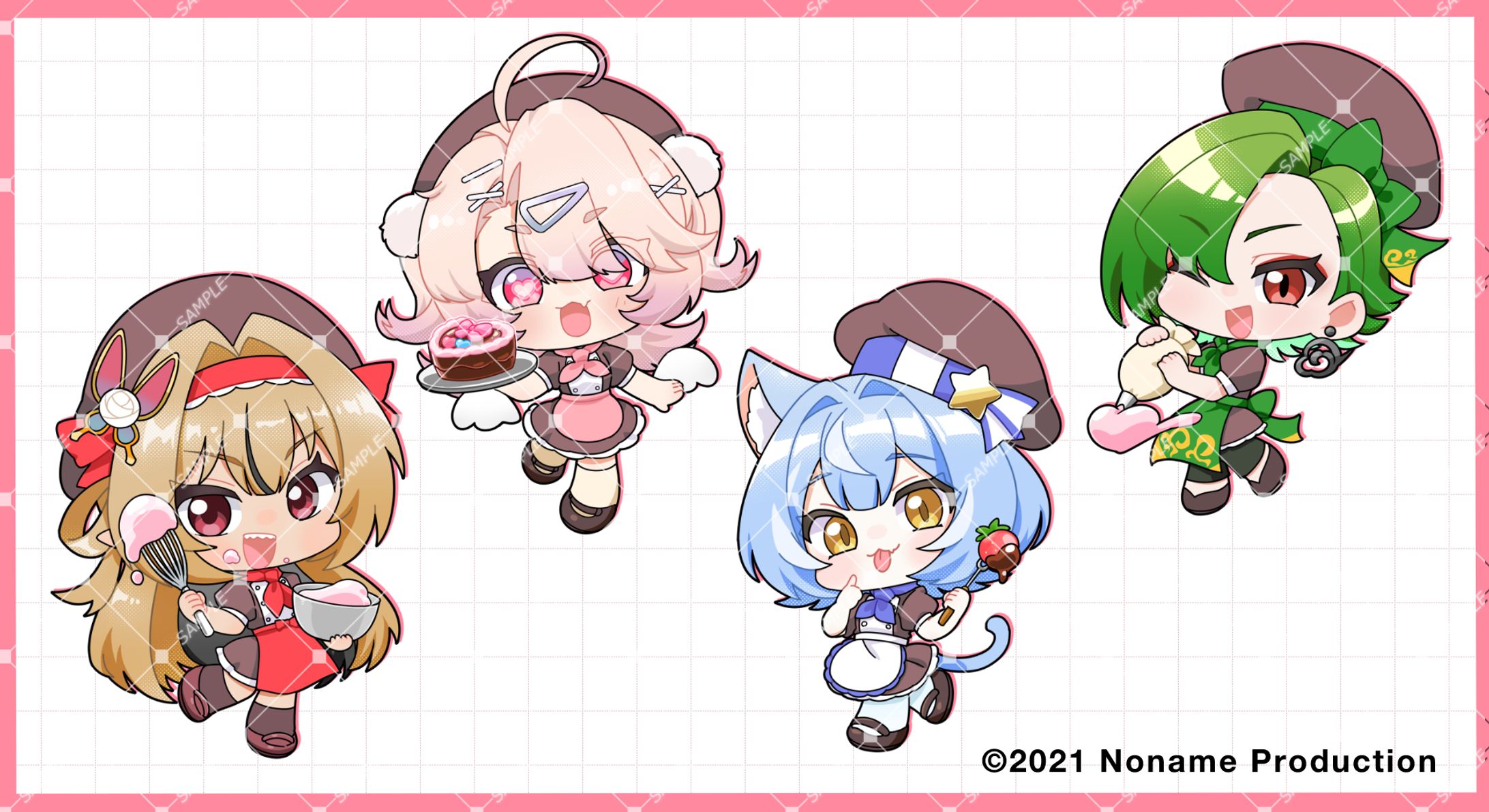 のなめぷろだくしょん　バレンタイングッズ デフォルメイラスト-1