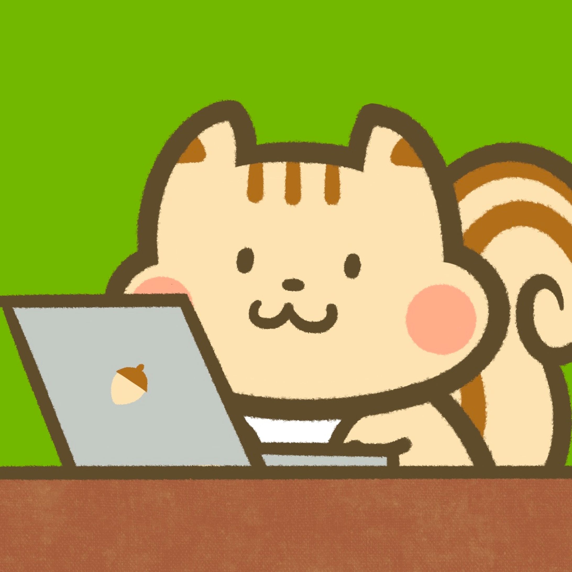 リス✖️パソコン(SNSアイコン)-1