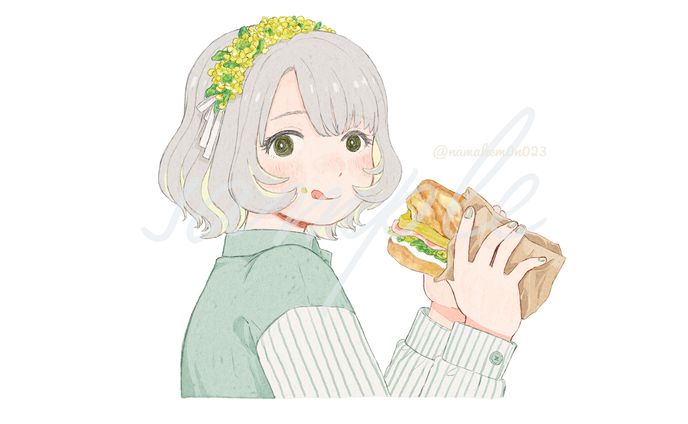 女の子、果物と野菜の豆乳