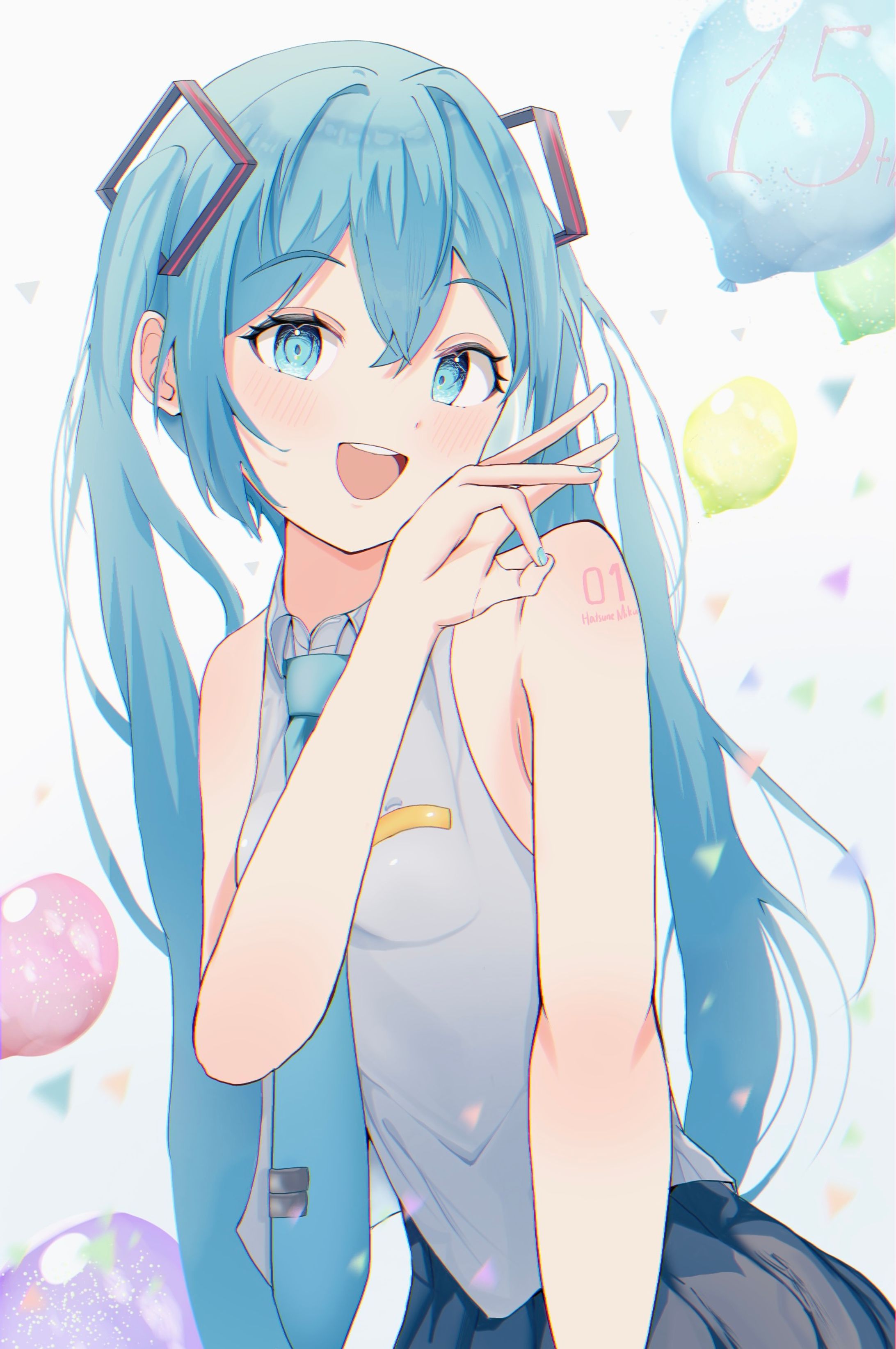 初音ミク、誕生日イラスト-1