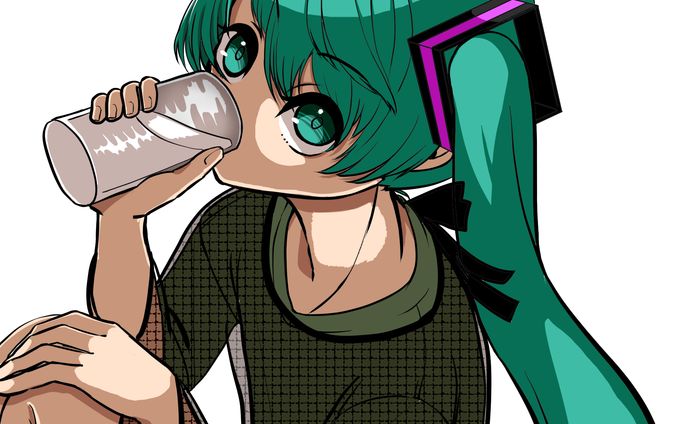 プロテイン補給の初音ミクちゃん