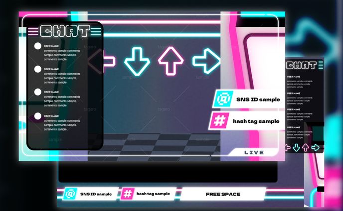 Skeb│配信画面デザイン