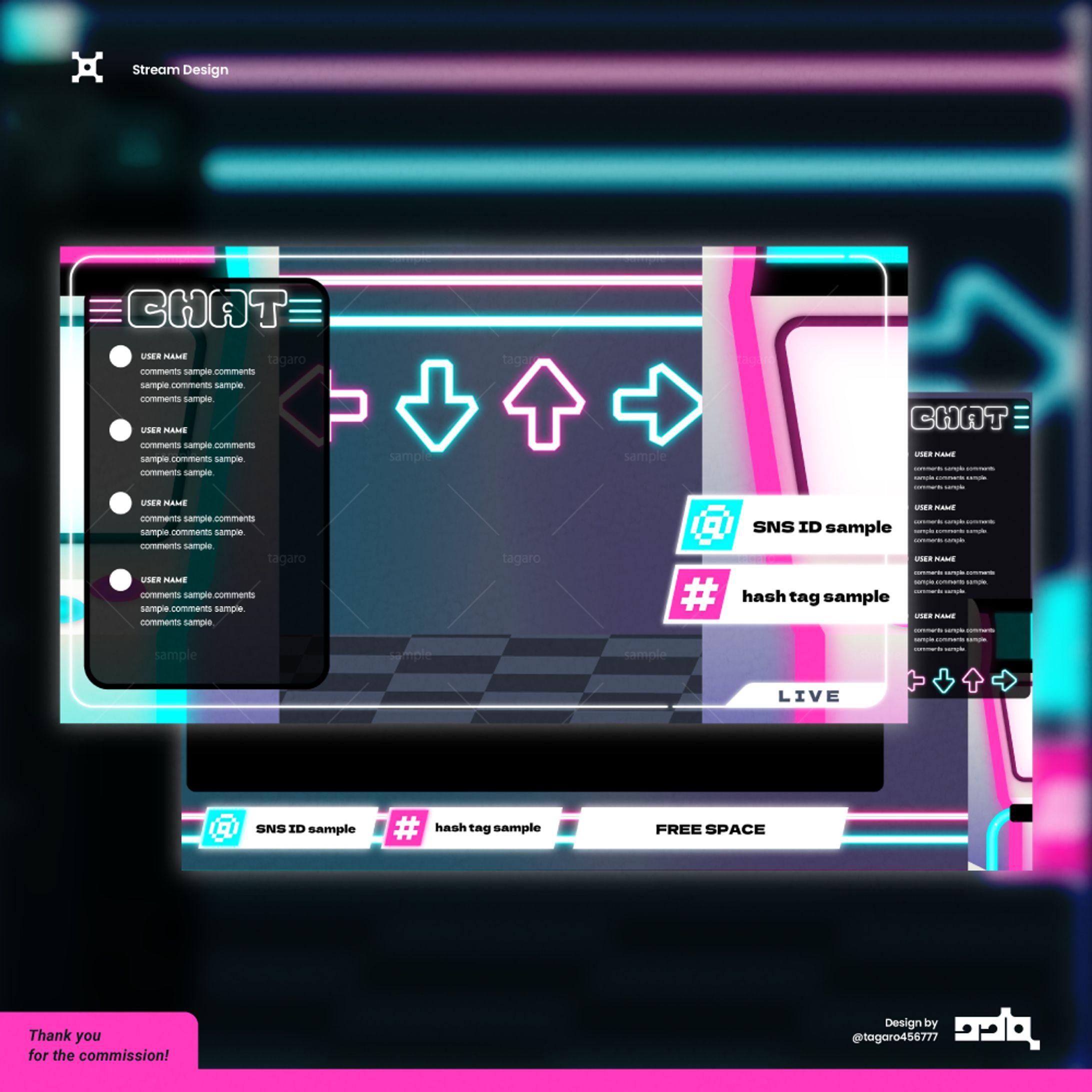 Skeb│配信画面デザイン-1