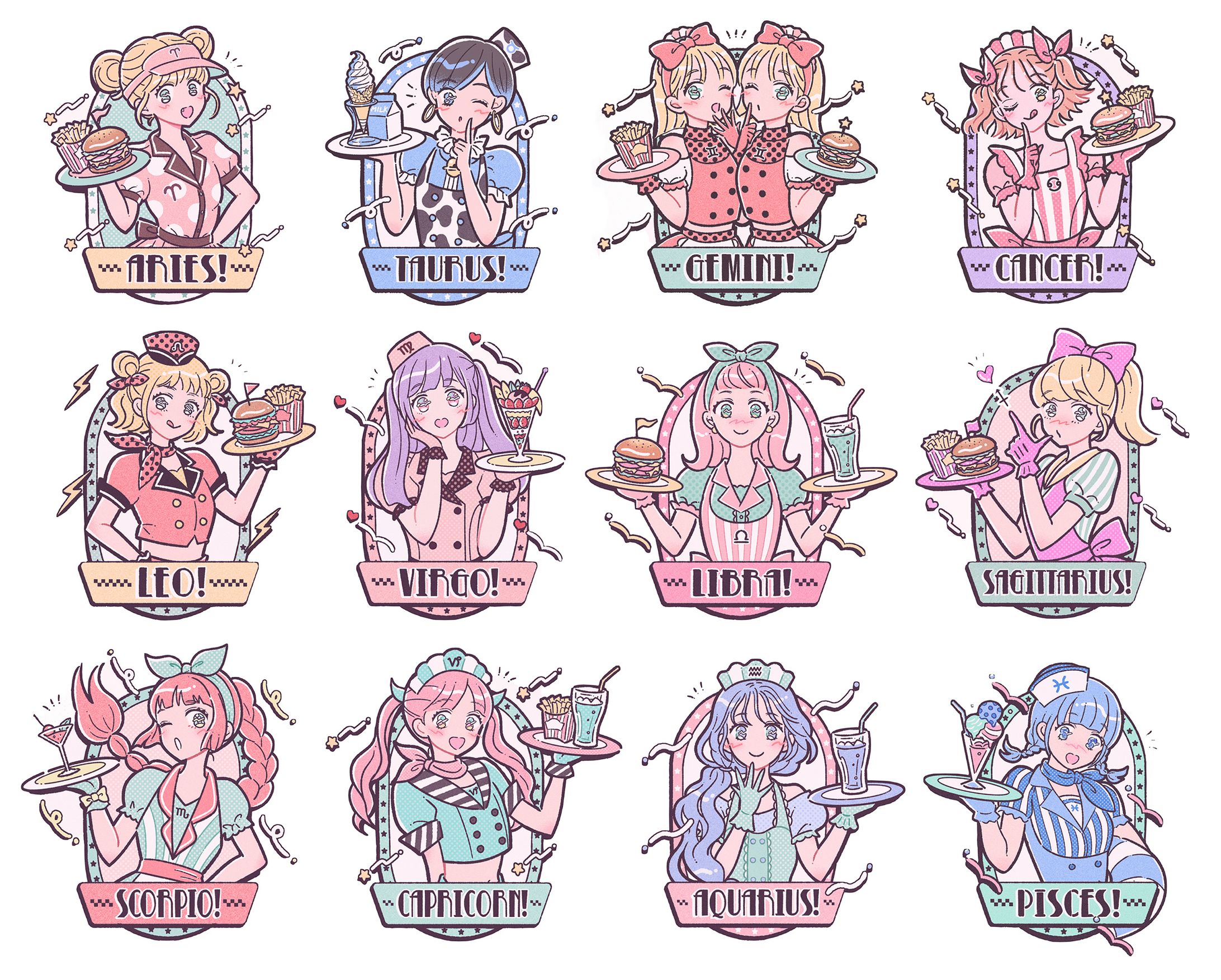 【オリジナル】12星座ダイナーガール-1