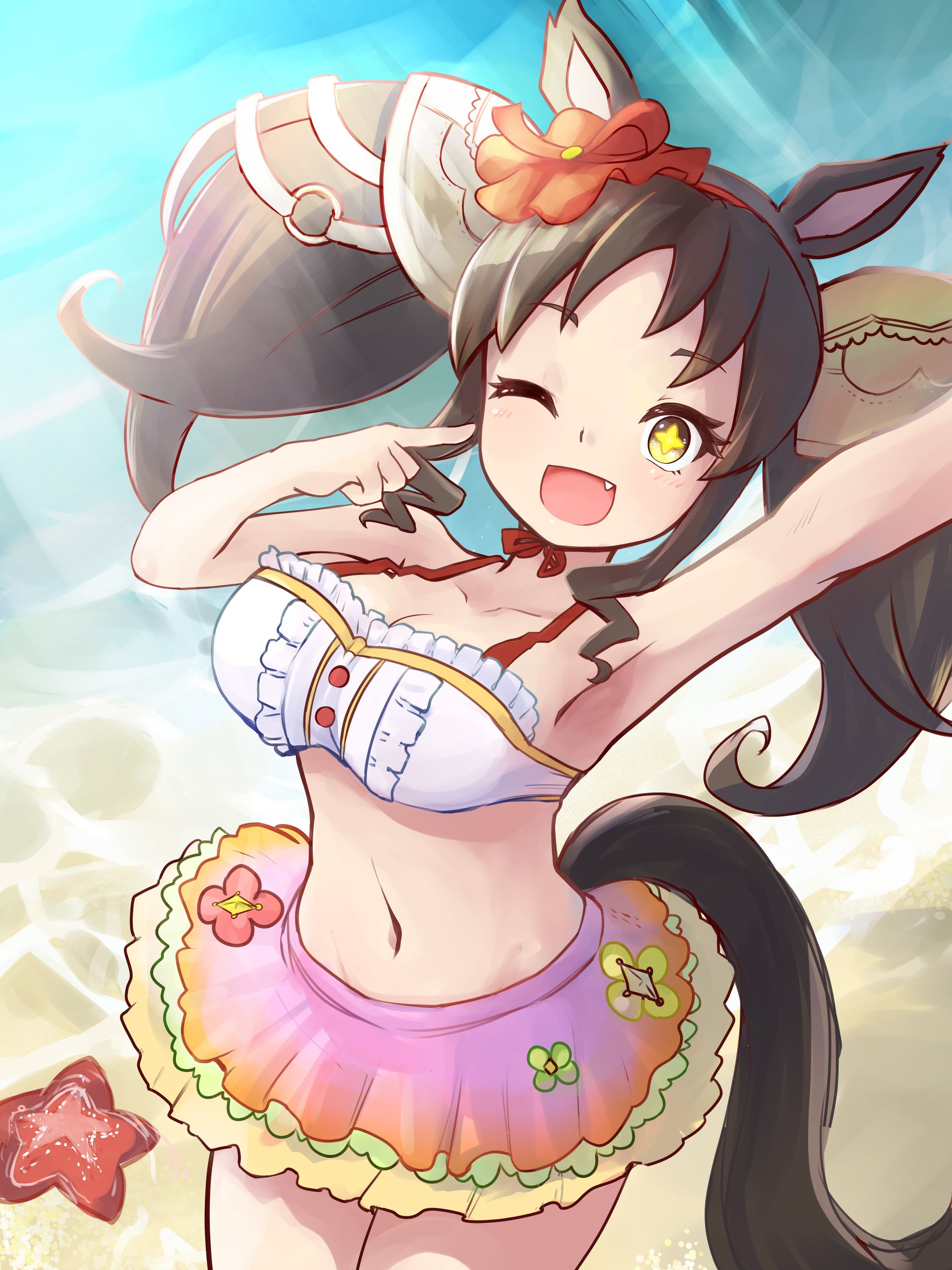 波打ち際のマーベラスサンデー（ウマ娘）-1