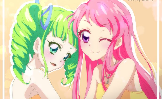 【カラーイラスト】アイカツ_蘭ユリ