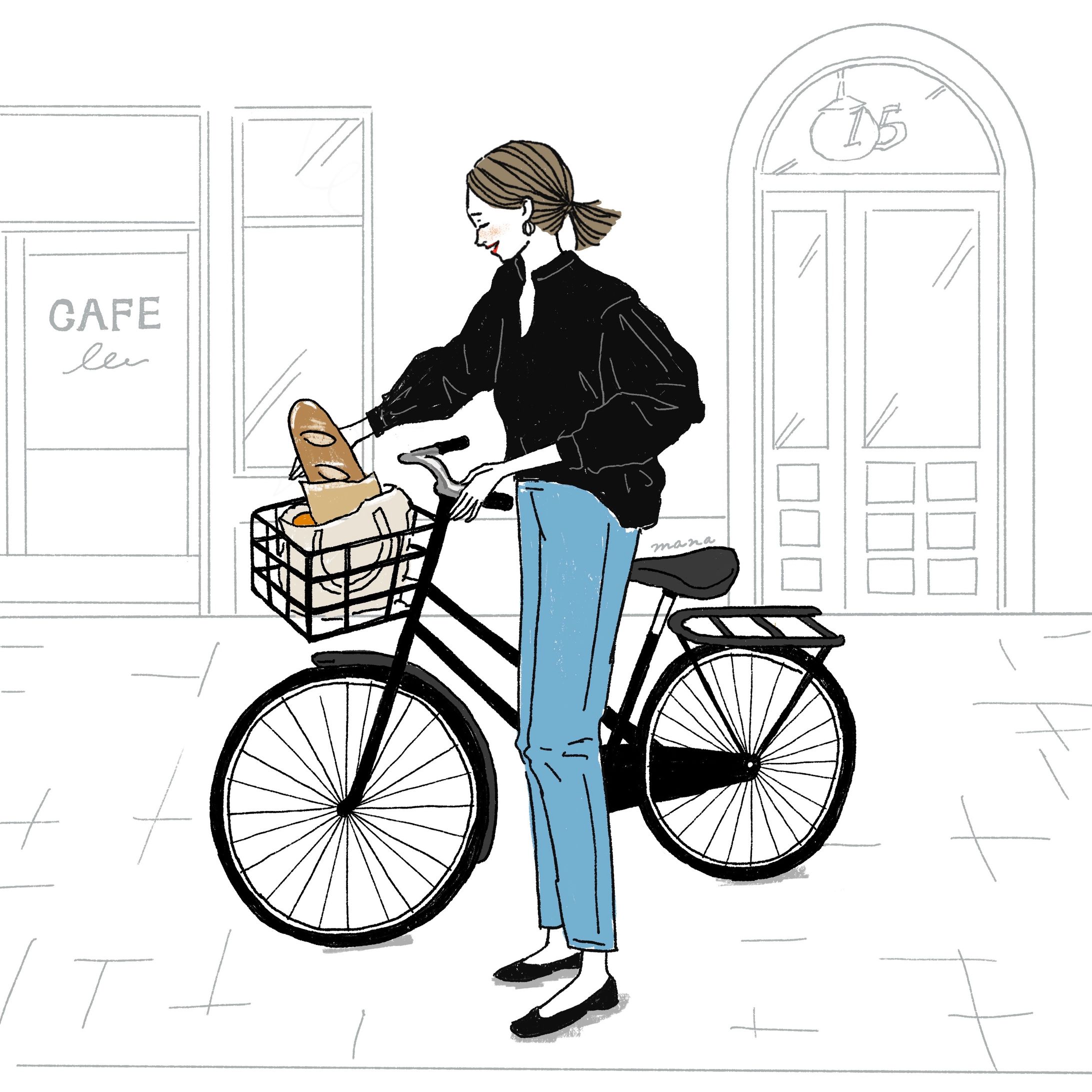 自転車の女性-1