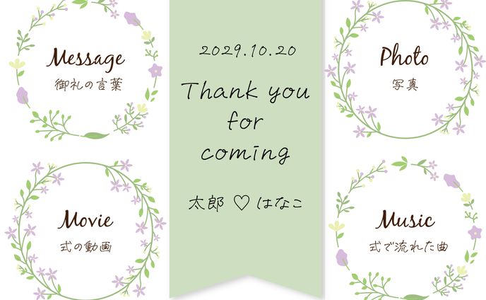 結婚式後 4枠　LINEリッチメニュー