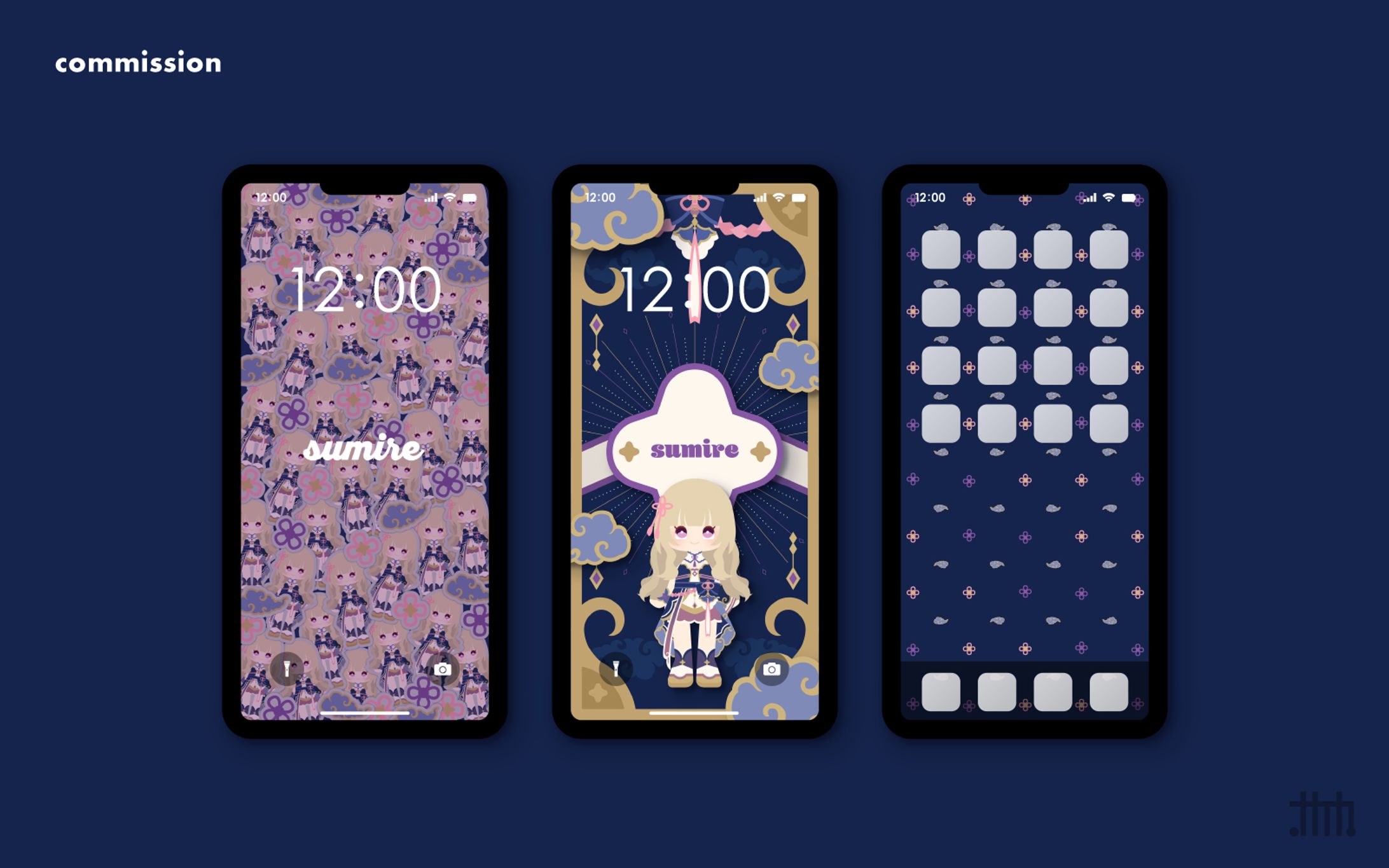 【skeb】フィレミニヨンすみれ様 スマホ壁紙-1