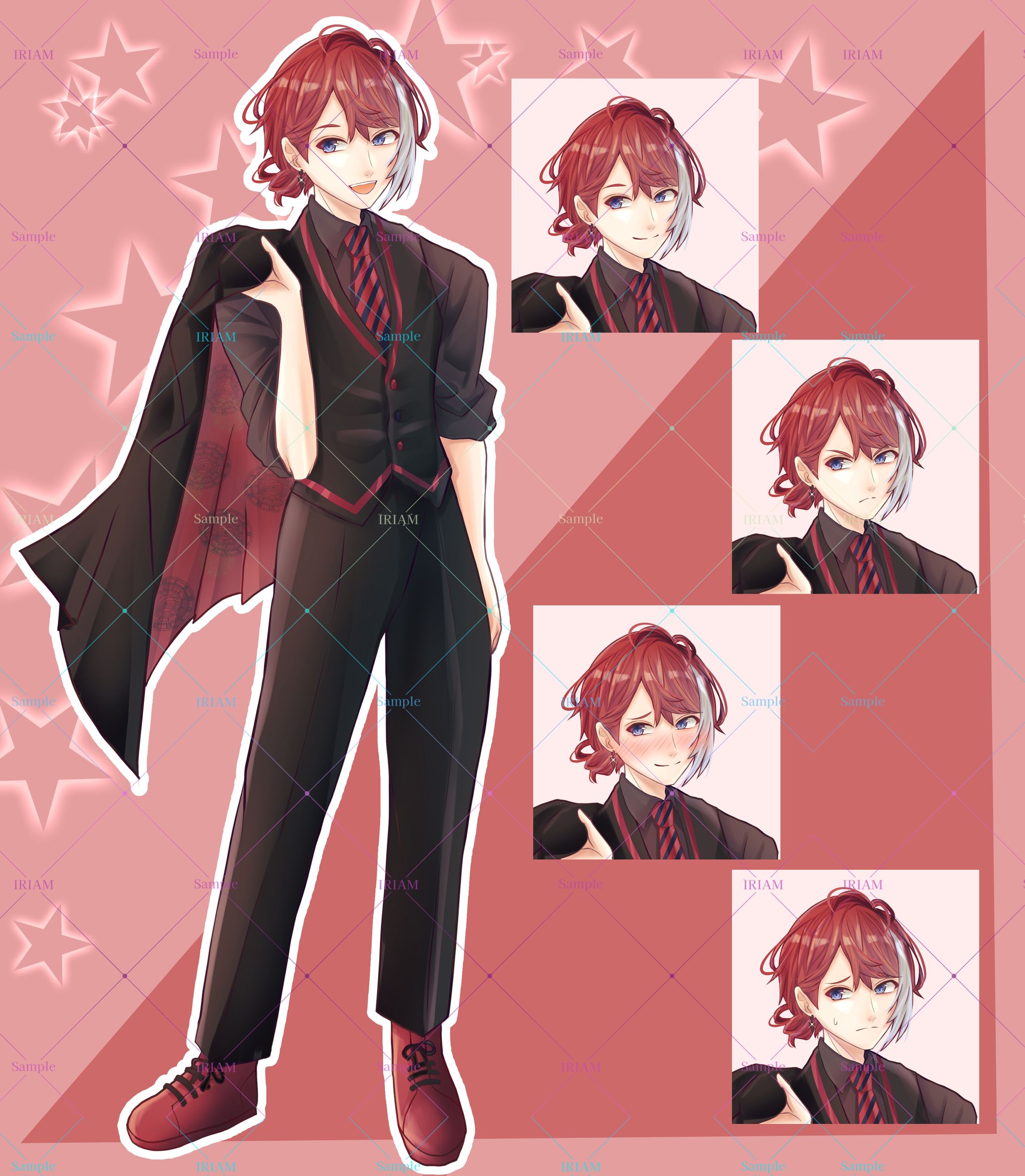 男性IRIAMライバー様新衣装立ち絵-1
