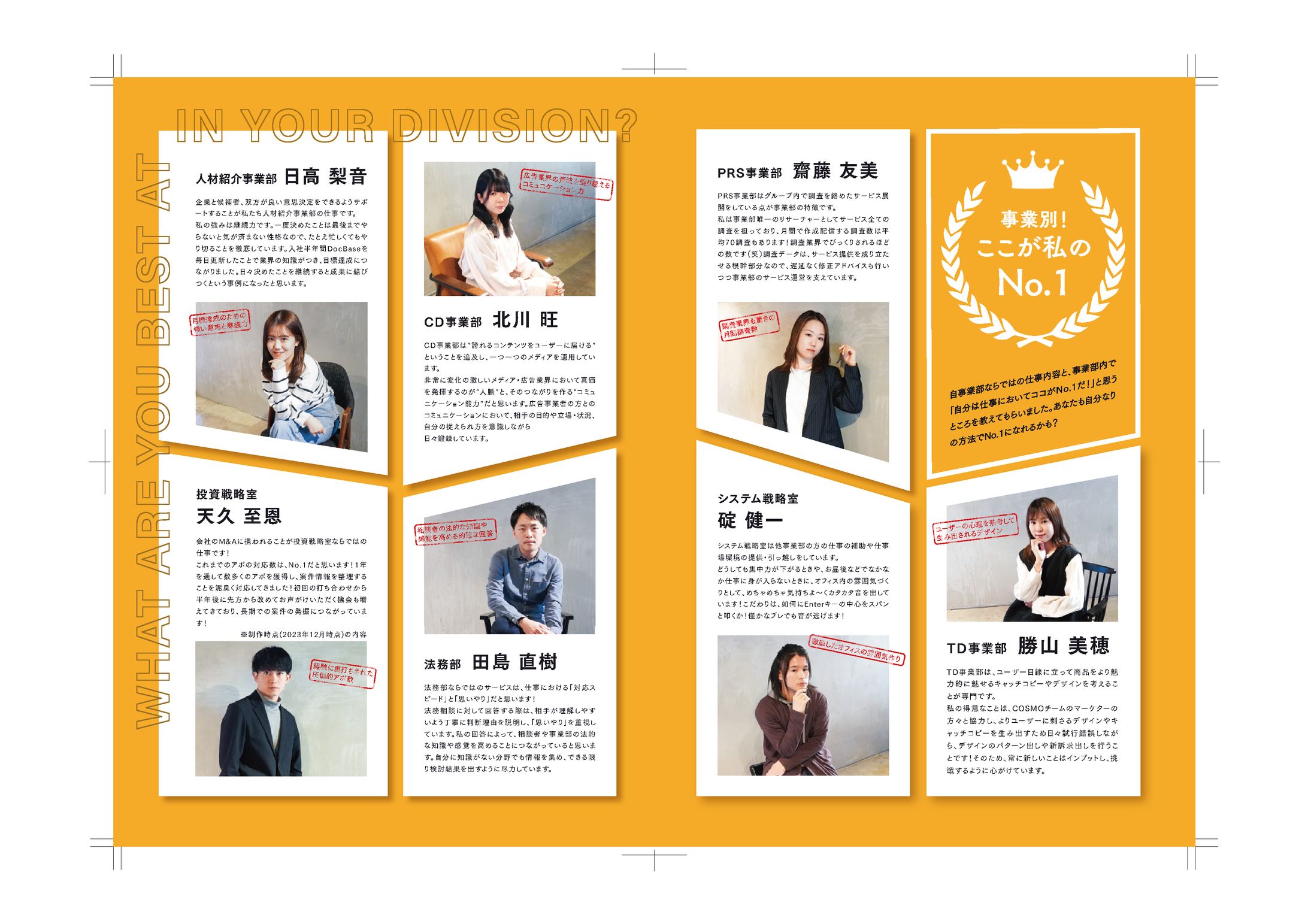 社内報　事業部紹介ページ-1