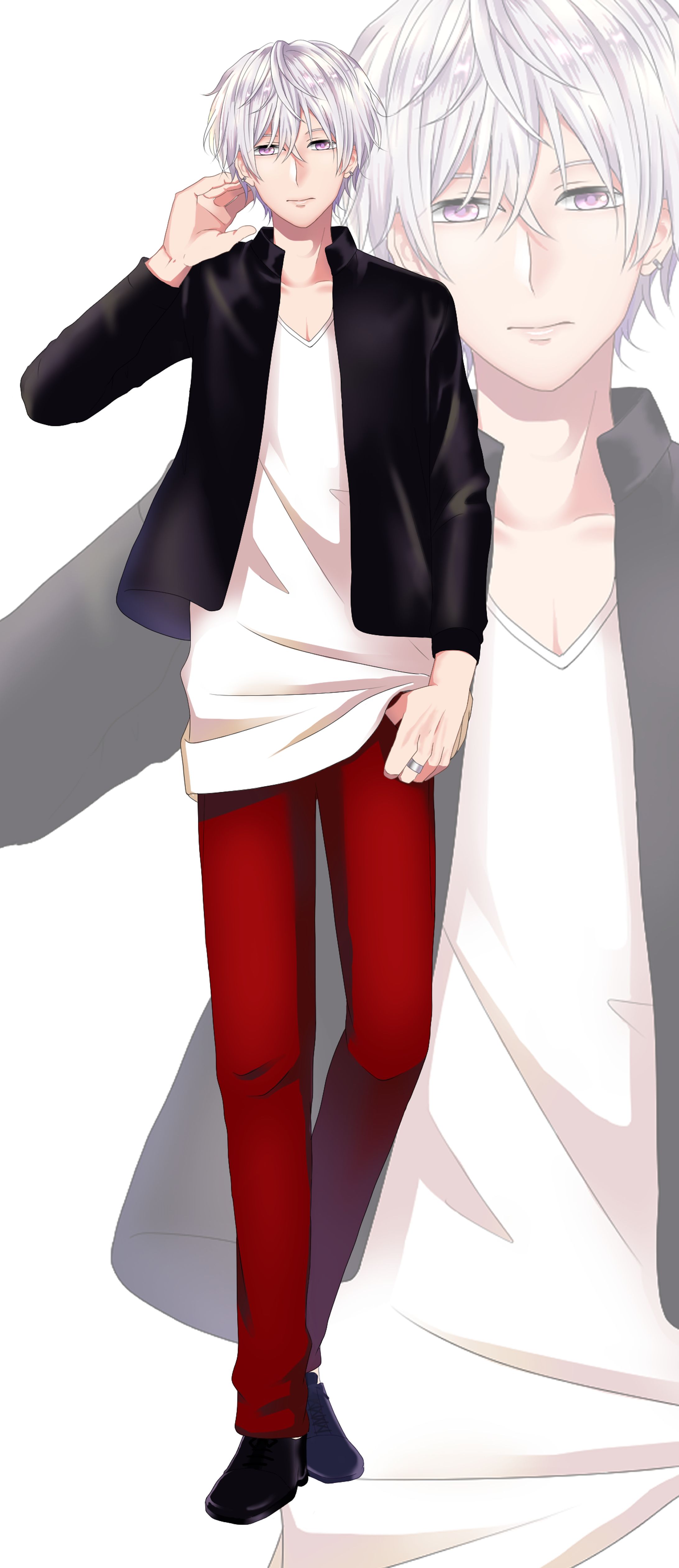 銀髪くん 立ち絵 -1