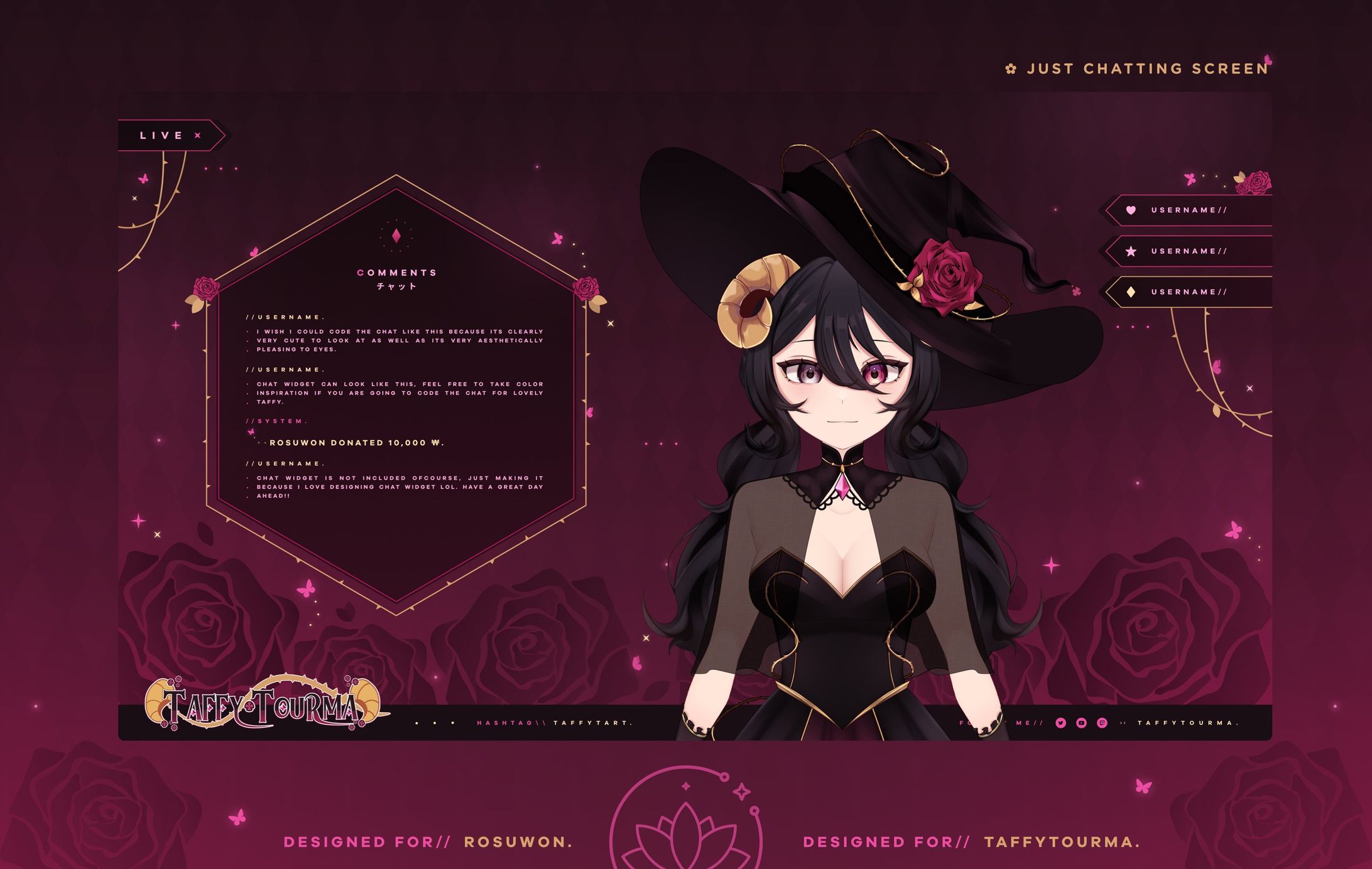 【 Just chatting screen 】✼  @.TaffyTourma-1