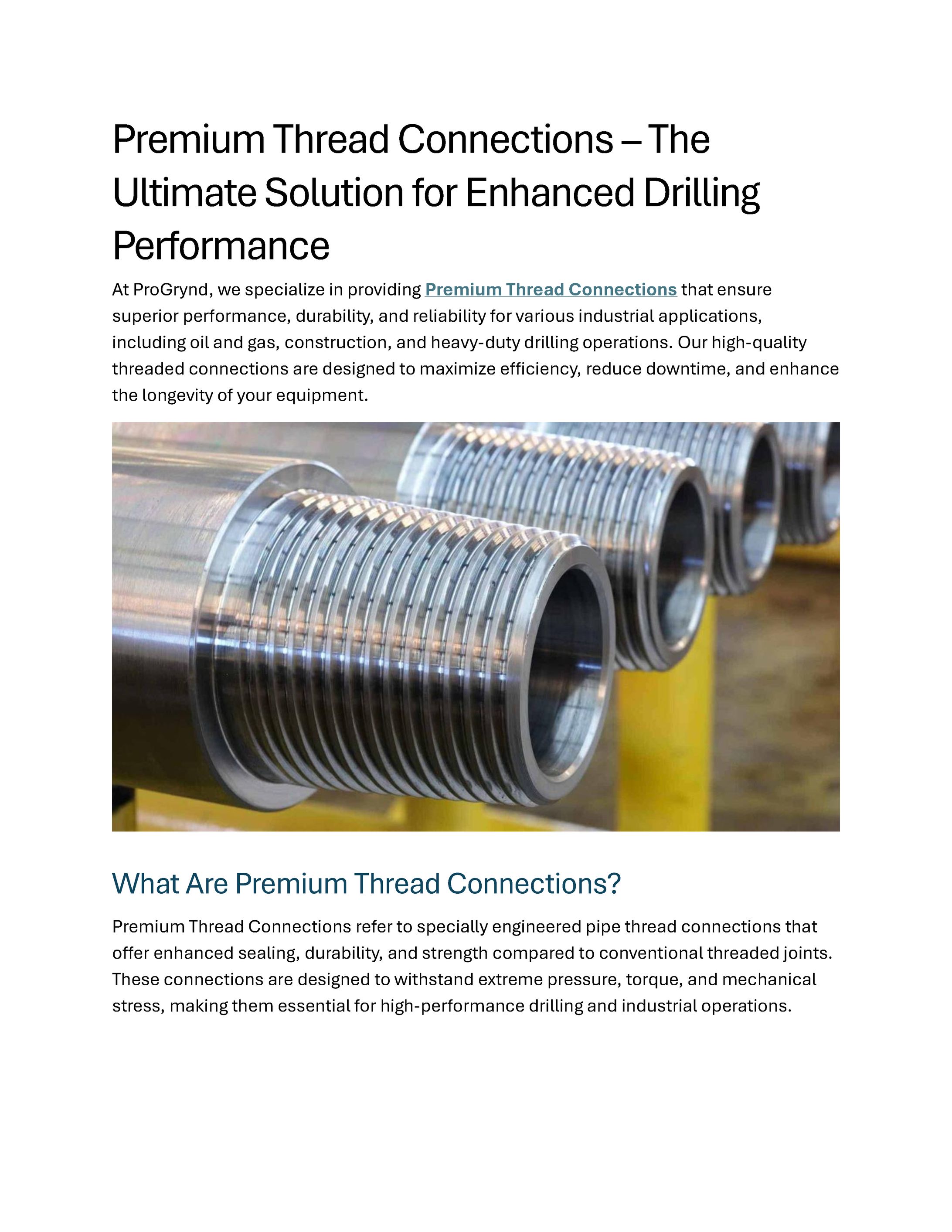 Premium Thread Connections – The Ultimate Guide by ProGrynd-1