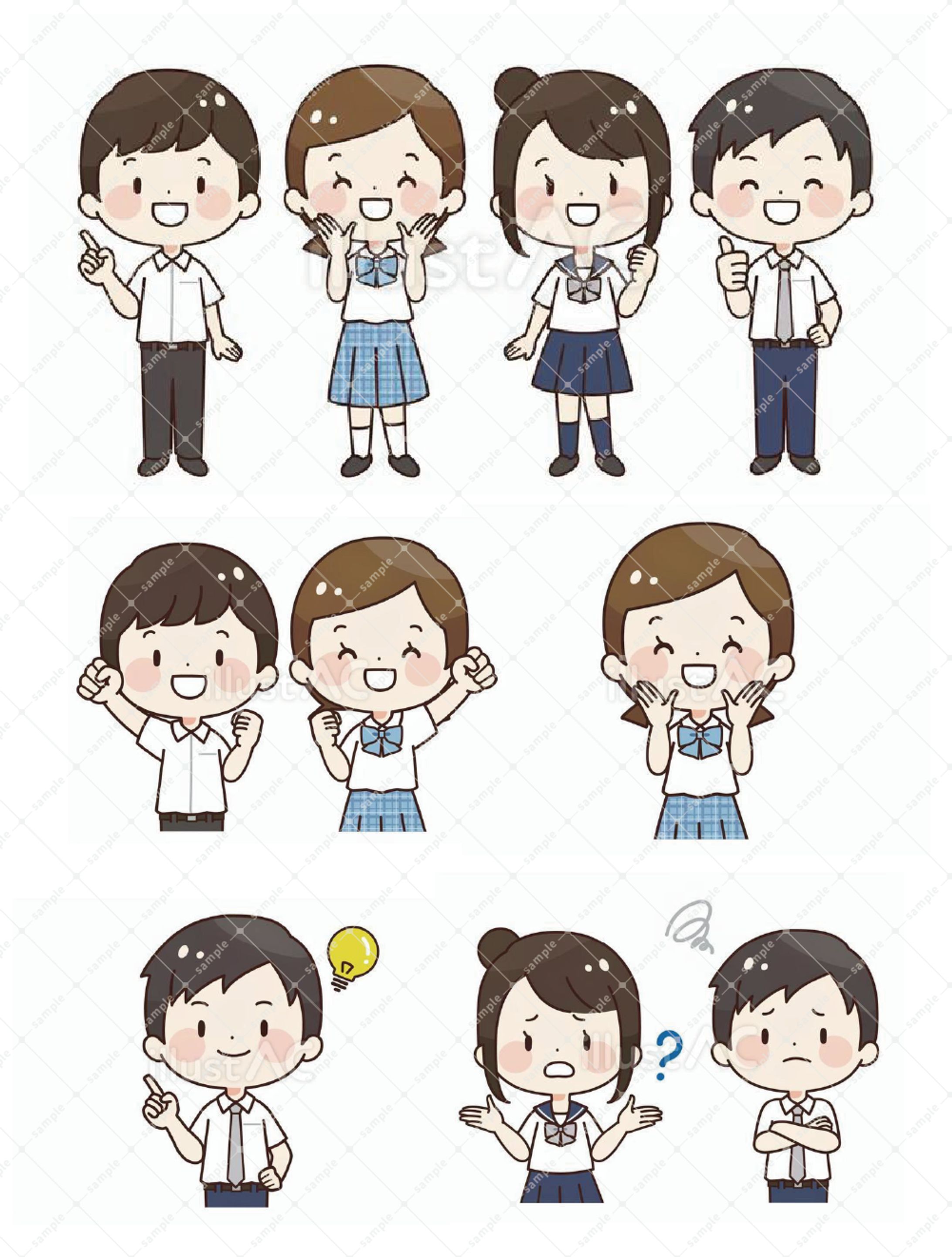 学生のイラスト-1