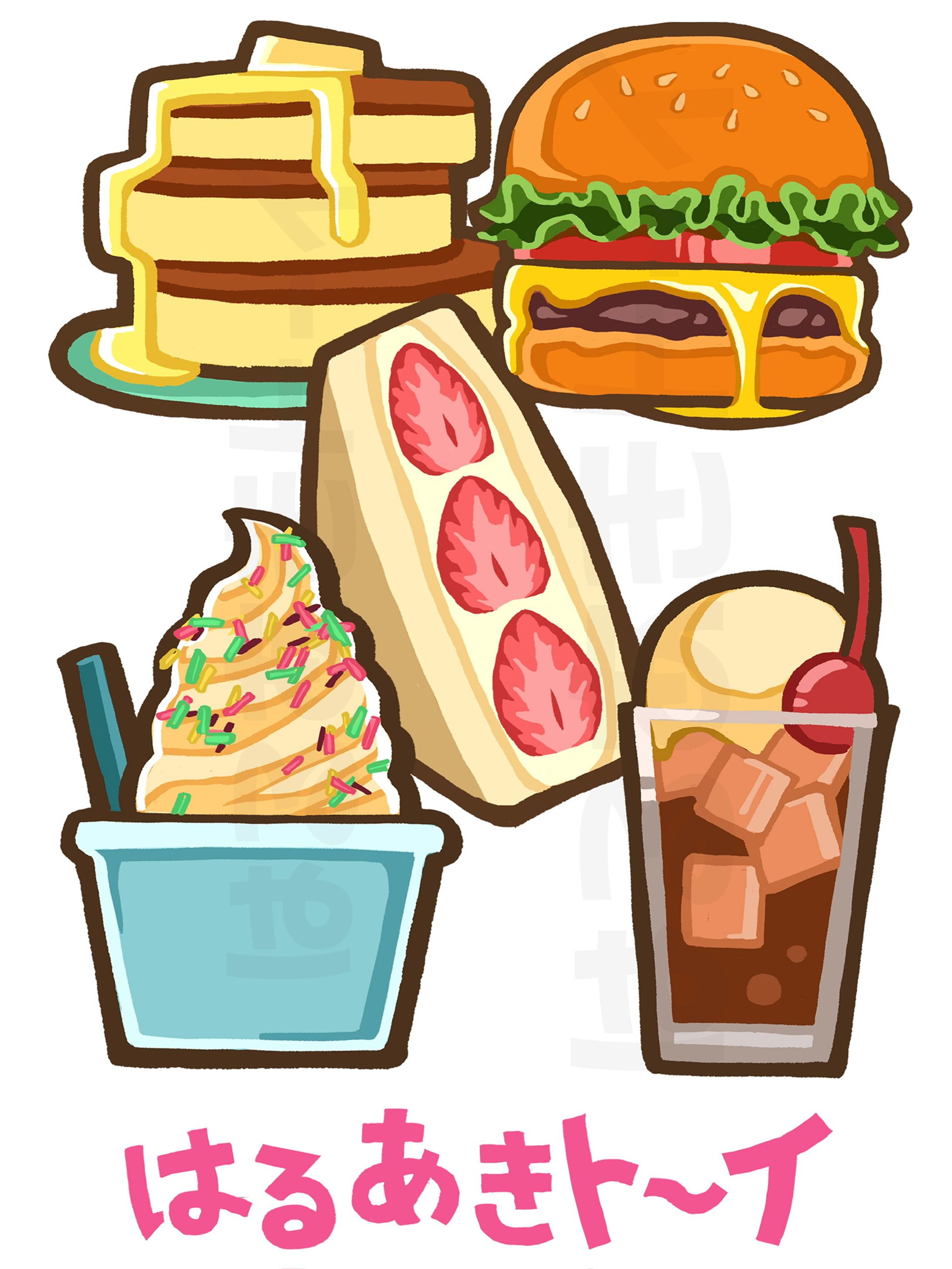 食べ物モチーフ5点-1