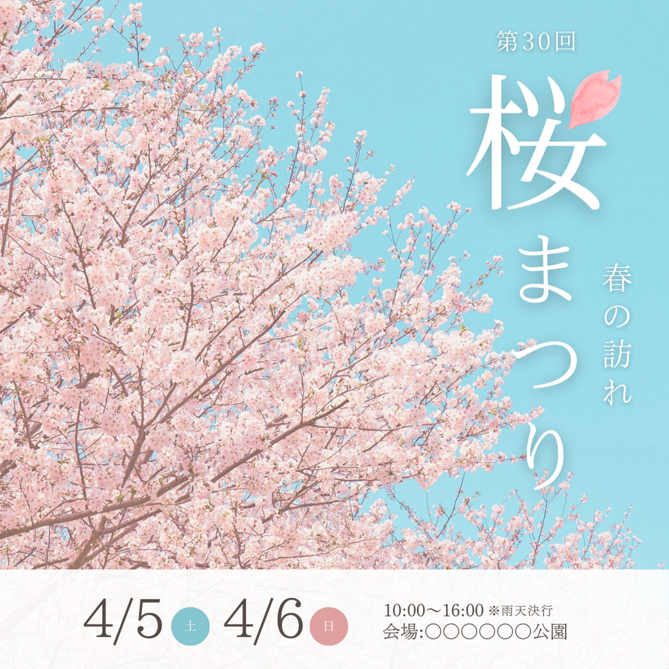 【架空案件】桜祭り　SNS用広告バナー-1